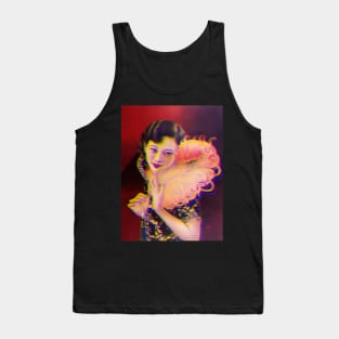 Vintage look chinese girl and feather Tank Top